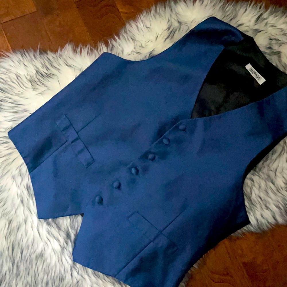 Men’s Lubiam 1911 Blue Vest SZ S